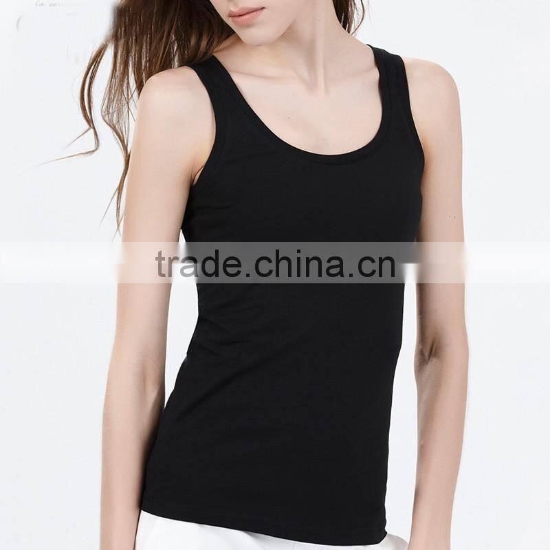 cotton spandex blend sports tank top women sportswear gym singlet ladies tank top