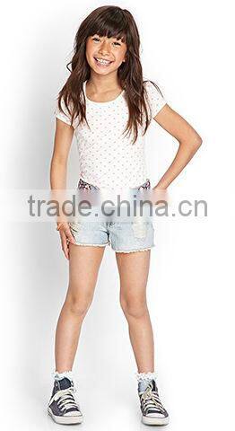 Girls summer clothes Custom T shirt Cotton Summer wear