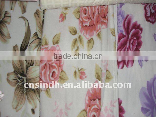 polyester printed coral fleece fabric(jacquard)