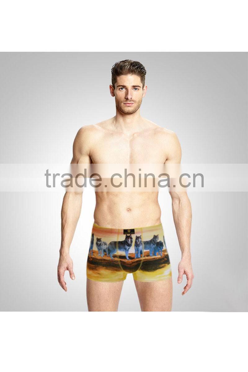2016 New Fashion Men Brand of Superior Quality Underwear Cotton Print Classic Male Boxer