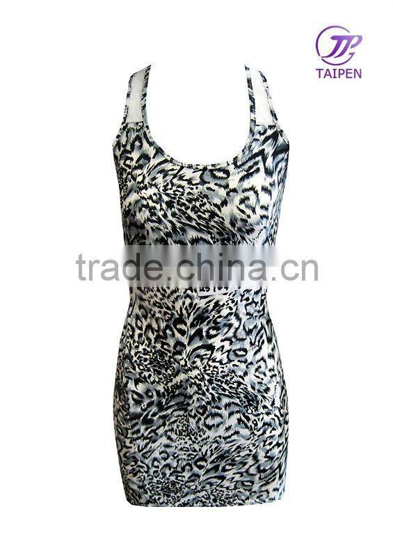 New Fashion Ladies Leopard Print Dress Sex And Breathable Party Dress