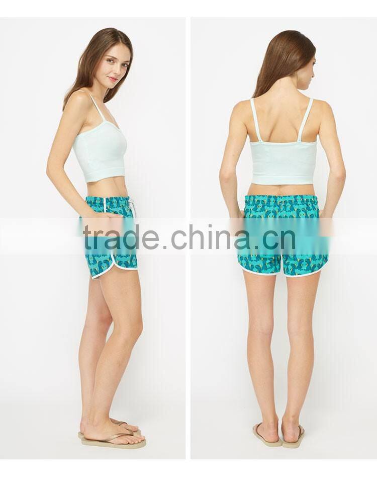 China Factory Wholesale Lady Swim Shorts Beach Shorts Swim Trunk