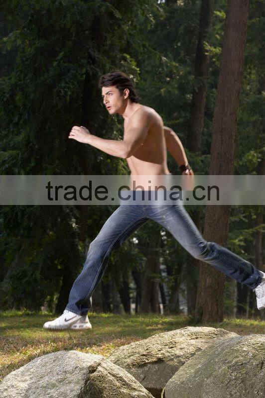 healthy and comfy quality men's denim jeans pants