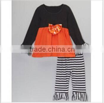 2015 Fashion baby winter fall chevron pajamas outfits girl clothing set gigle moon remake sets