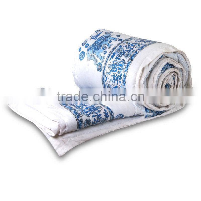 block printed bedspread / Quilt