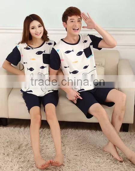 2015 wholesale summer cotton pajamas couple