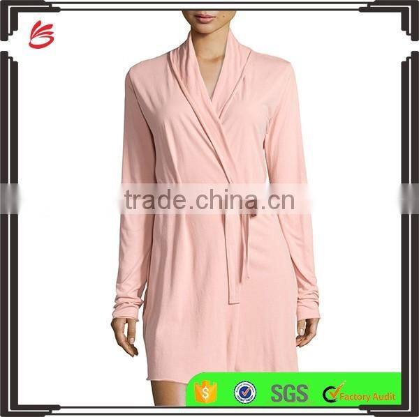 2017 fashion Cotton Wrap Robe Sleepwear hot sale ladies pajamas Ladies Nightgown Sexy pyjamas