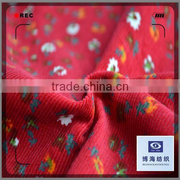wide wale fine cotton corduroy print fabric wholesale in Huzhou