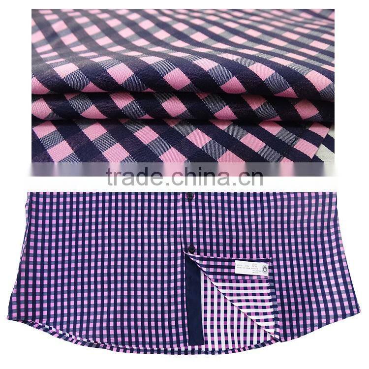 Office wear shirts for men fancy plaid fabric korean men style shirts