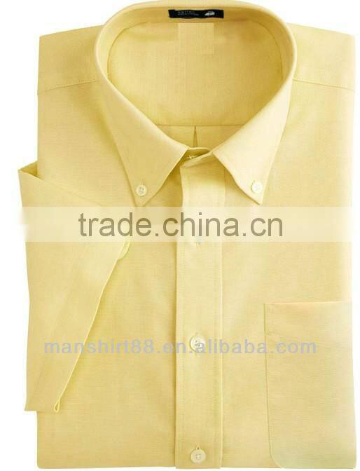 Custom mens button solid color down oxford casual shirt