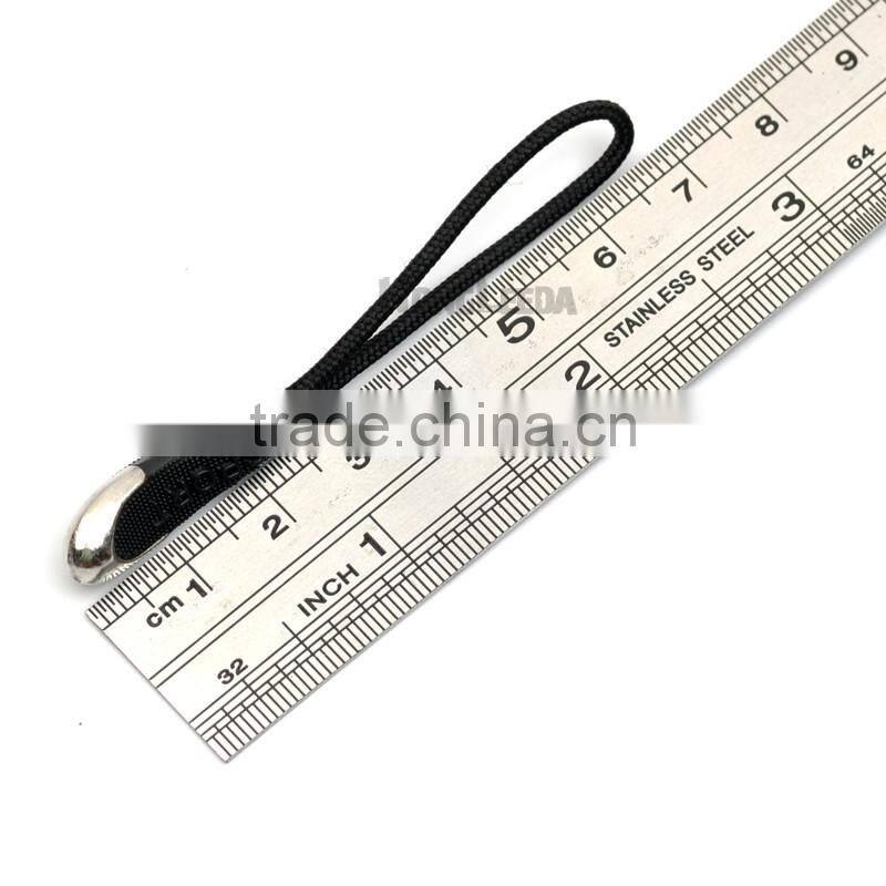 Slip-resistant zipper puller fashion black plastic / nickle metal apparel luggage bag sportwear 003