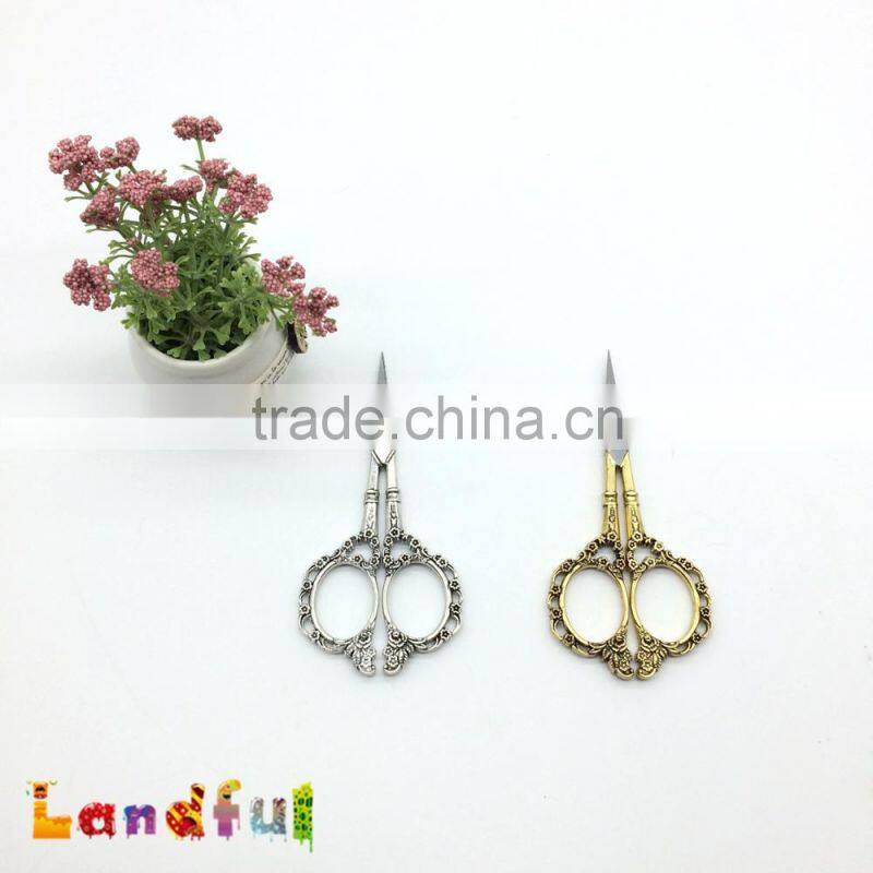 Stainless Steel Scissors Vintage European Style Plum Blossom Scissors For Embroidery