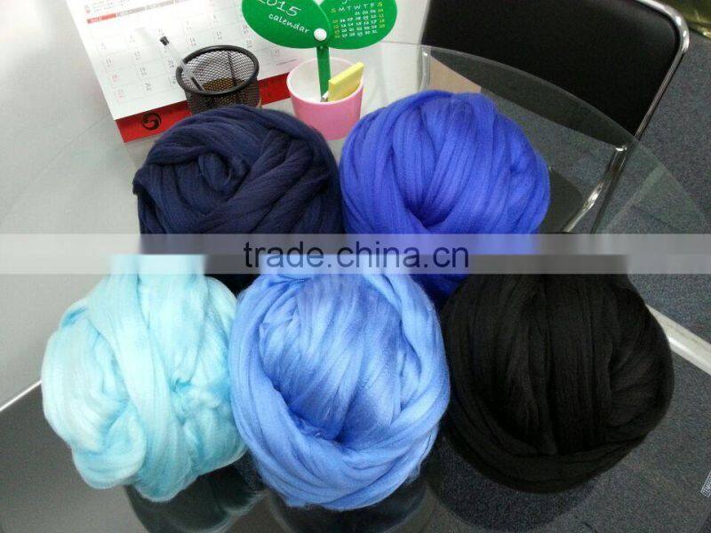 virgin grade high bulk polyester tops