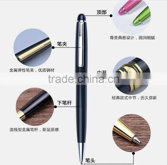 high quality laser Logo heavy ballpoint twist business metal pen box gift set