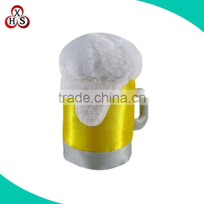 Wholesale custom plush beer toy soft stuffed plush toy beer