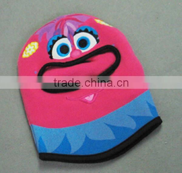 cartoon mask polar fleece face beanie hat