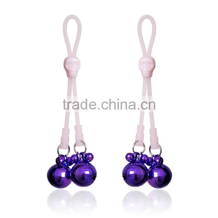 Fluorescence Sexy Skull Girls Nipple Cover Pasties Chain Clasps Clamps