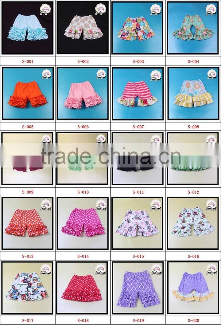 Latest fashion design little girls denim jeans shorts with belt popular broken hole style wholesale store buttons stylish shorts