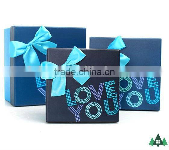 Romantic Valentine's Day Gift Box with Printed "Love You" ,Birthday Party Gift Box Manufacturer