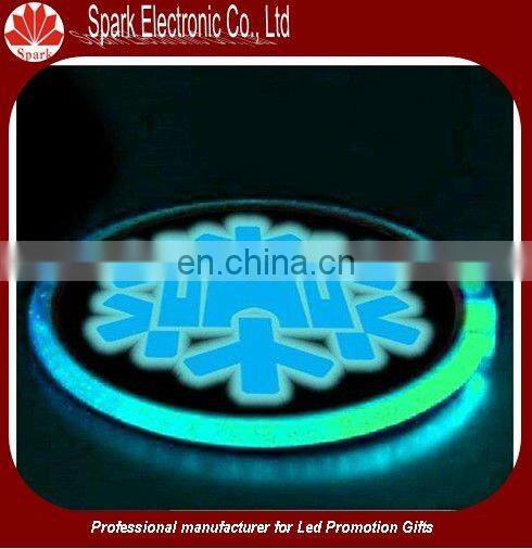 super thin flash blinking LED flashing coaster