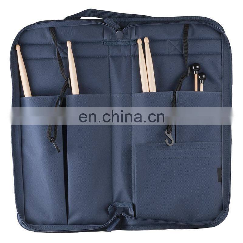 Drum Stick Bag Percussion Standard Drum Stick Mallet Bag with External Pocket