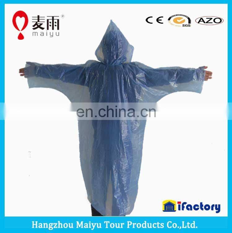 Maiyu waterproof disposable raincoat for promotion
