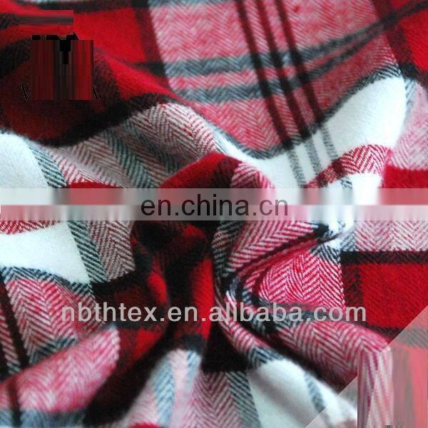 100% cotton fabric flannel for shirts