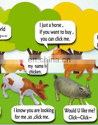 DIY hollow PVC zoo animal plastic toy for kids