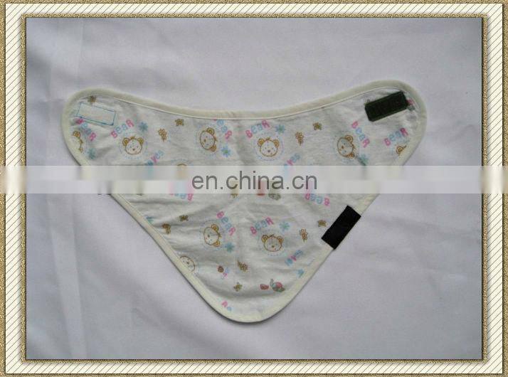 Cartoon animal print cotton baby bib soft eco-friendly baby apron custom made baby pinny