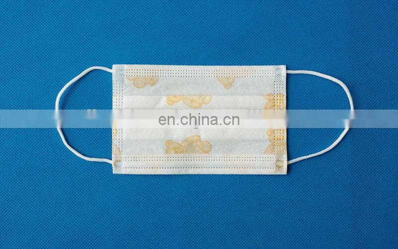 Blue round ear loop 3ply Medical disposable nonwoven face mask
