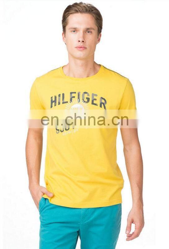 Latest fashion Round neck casual men's top summer t-shirt printing for OEM