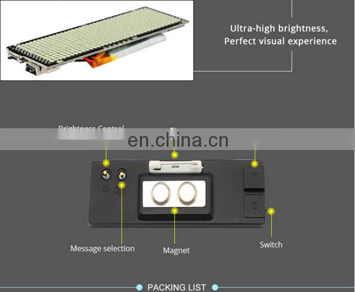 LANPAI Wholesale scrolling LED Message Badge/ Tag