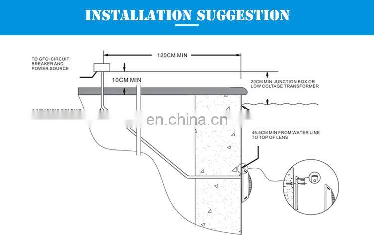 IP68 RF RGB Color Change Swimming Pool IP68 LED Light