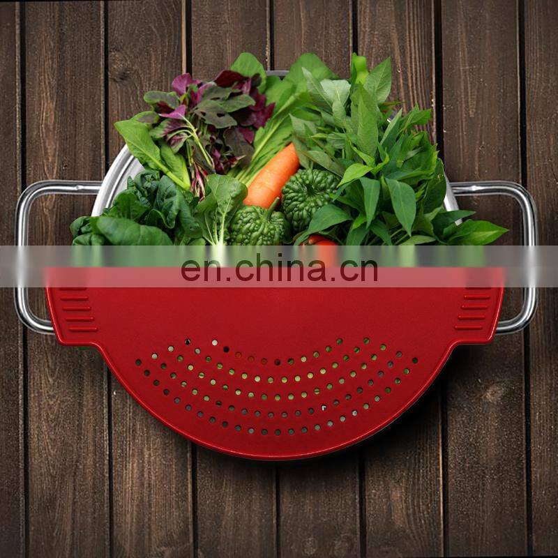Kitchen Tool Food Sifting Washing Drainer Plastic Pot Strainer