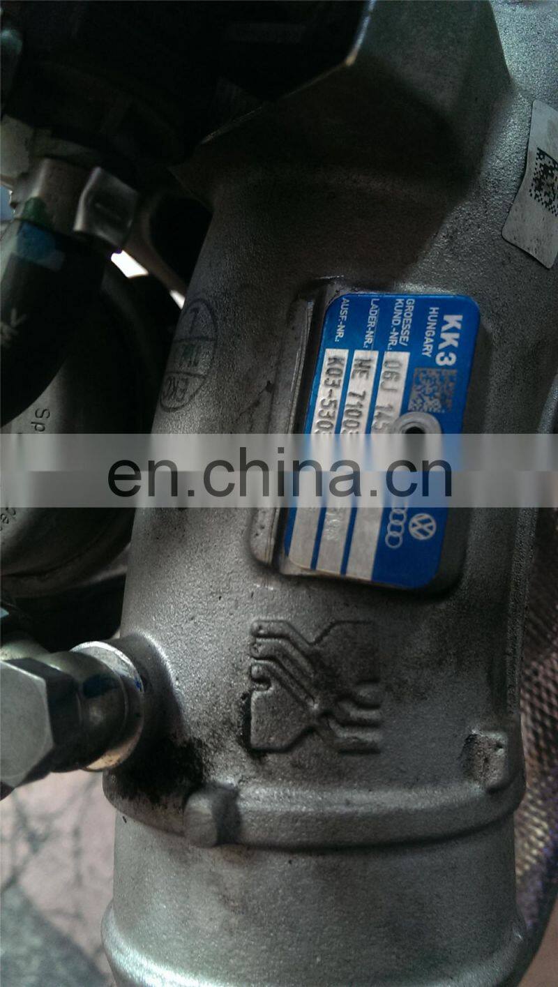 Factory supply K03 53039880160 06J145702F turbocharger for Audi