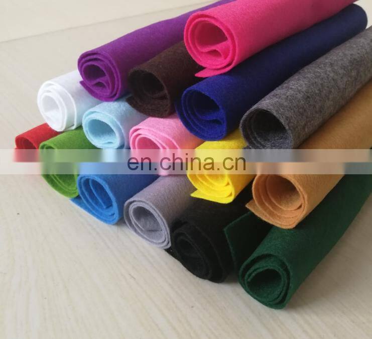 wholesale needle punched nonwoven fabric colorful 100% polyester felt roll