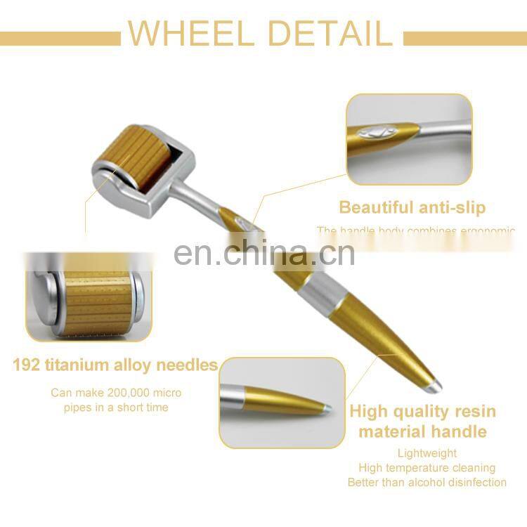 Hot Products USB Rechargeable Zgts 192 Needle Derma Roller Derma Rolling System Wrinkle Remover Blood Vessels Removal 1 YEAR Ce