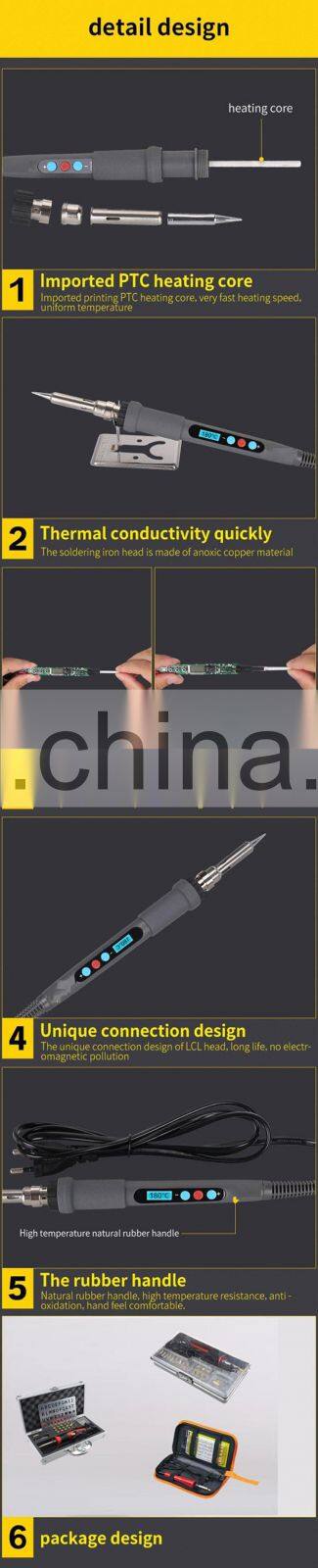 LCD digital-displayed soldering iron with adjustable constant temperature