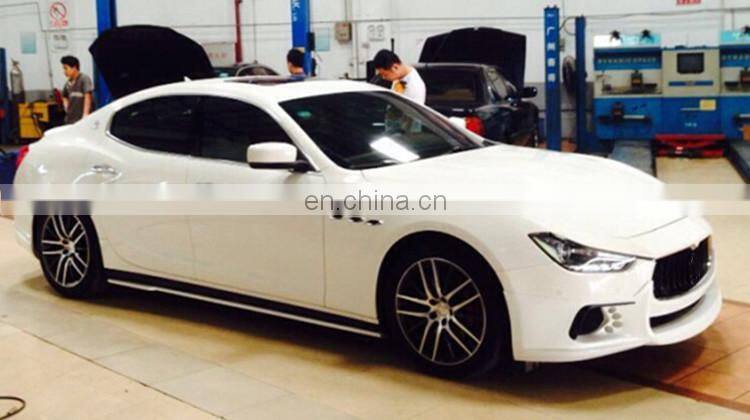 Ghibli to W style body kit 2011y~ FRP material front bumper with LED rear bumper side skirts trunk spoiler exhaust tips