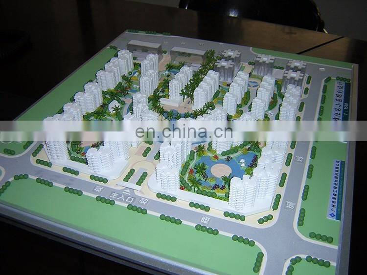 CNC Laser machine cutting solid abs plastic blocks model for architect design