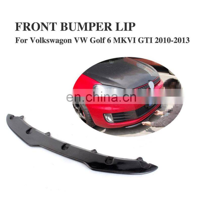 Carbon Front Bumper Lip for VW Golf VI MK6 GTI Hatchback 10-13