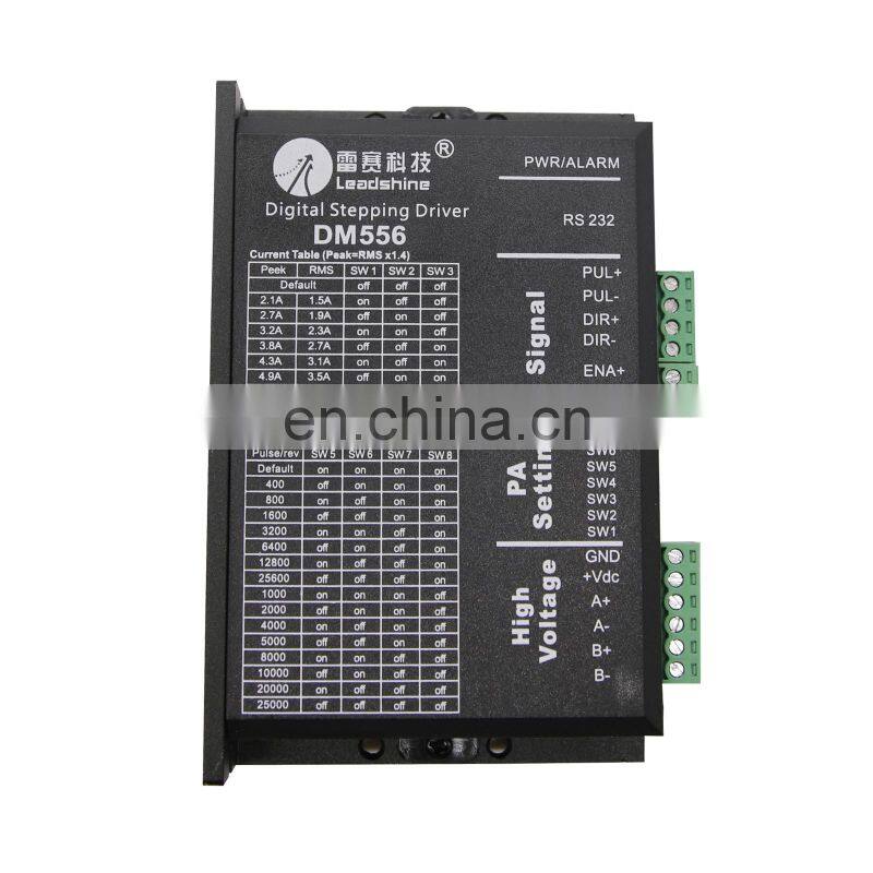 36-60 VDC 2.1A to 5.6A Leadshine DM556 2-phase Digital Stepper Drive for Associated products NEMA23 motor