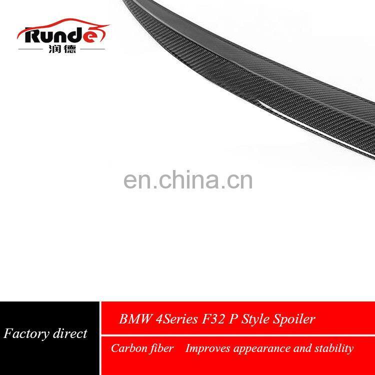 Runde Accessories Decoration Performance P Style Carbon Fiber rear Spoiler Wing for 2013-2020 BMW 4 Series F32 spoiler