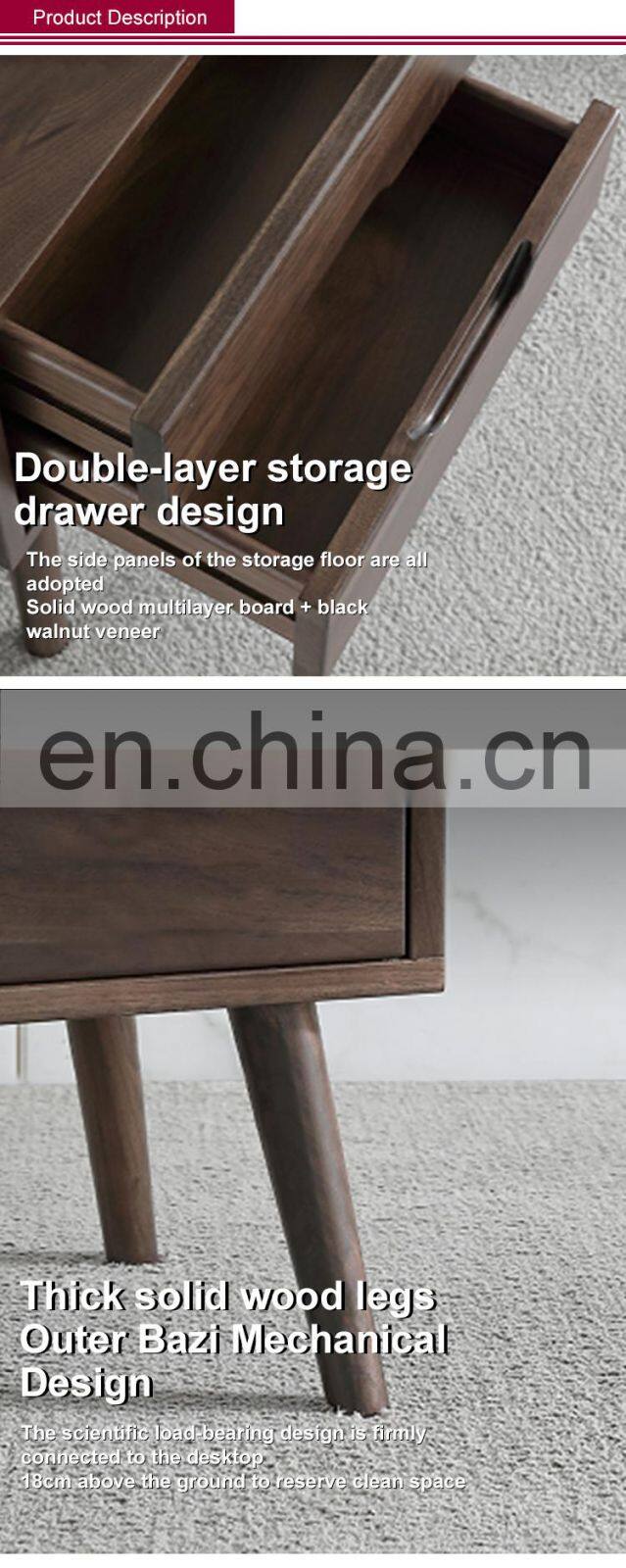 Hercules Black Vinyl Seat/Clear Coated Metal Frame Side Bedside Table