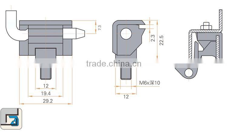 RoHS Safety Cabinet hinge for electric cubicle use