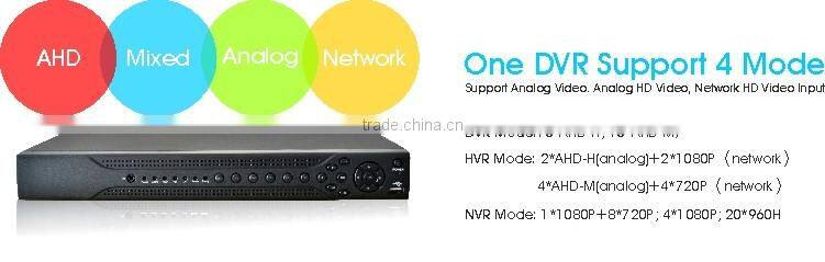 Home DVR Recorder AHD 1080P 16CH AHDH DVR 16 Channel 2 SATA HDD AHD DVR 16CH Hybrid NVR DVR Recorder ONVIF 16CH