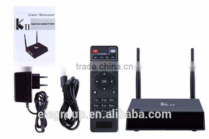 4k satellite receiver Amlogic S812 KII android 4.4 quad core tv box 2.4G 5G metal housing 4k android tv box k2 k ii