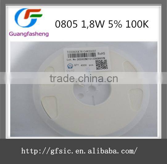 Resistor 0805 1,8W 5% 100K