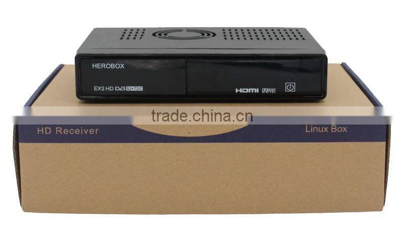 HEROBOX EX3 HD tv box DVB-S2/C/T2 triple tuner receiver hd dvb-s2 receiver ex3 herobox