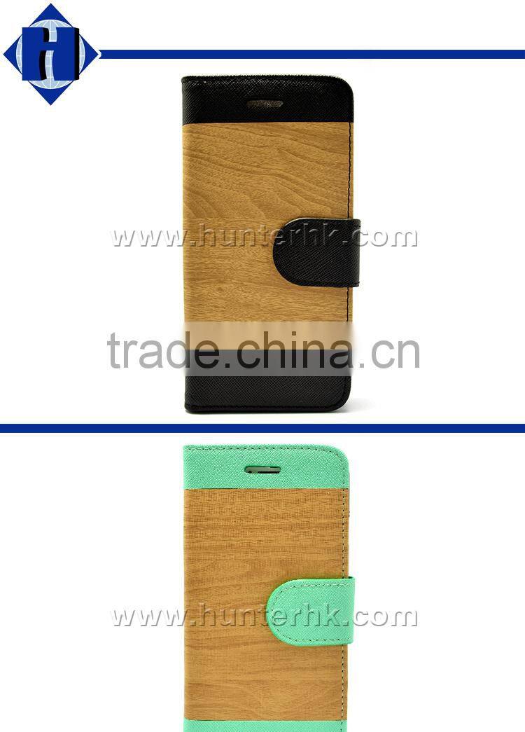 Cheapest Wooden Design Wallet Case For iphone6G